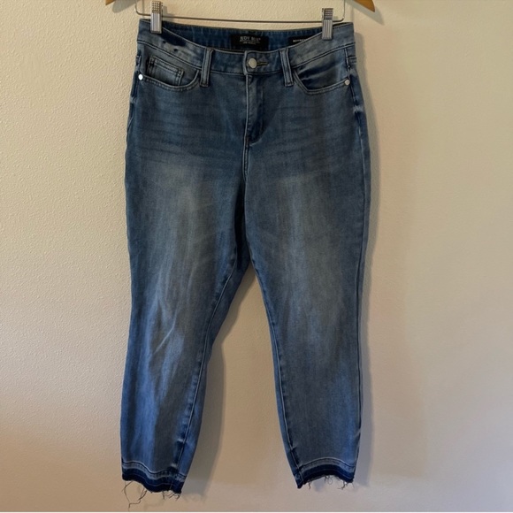 Judy Blue Thermadenim Undone Hem Boyfriend Jean Stretch Released Hem-5/27 - Picture 7 of 12